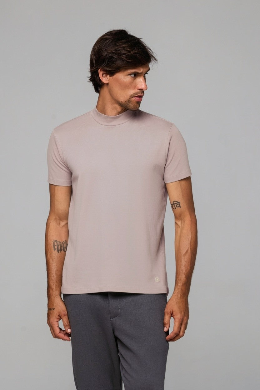 30225- CAMISETA GOLA ROLE SUEDINE