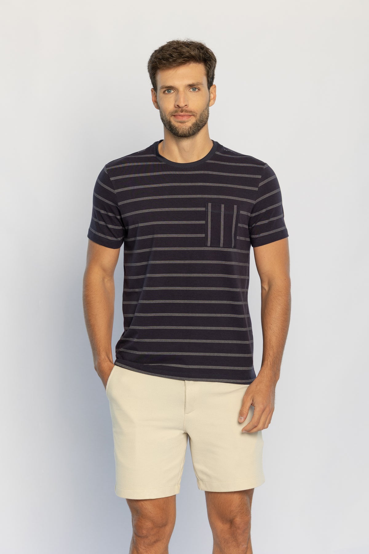 30257-CAMISETA M/C GOLA CARECA LISTRADO ECLIPSE LUNAR