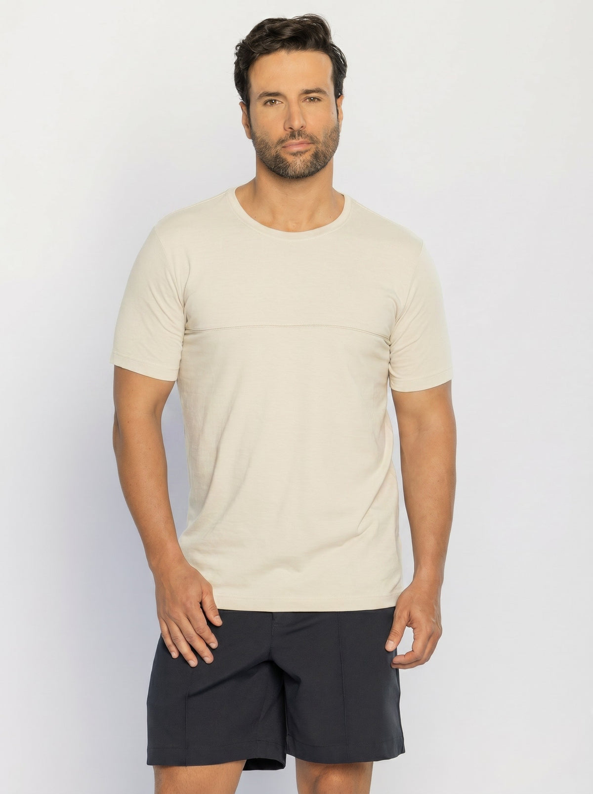 30261-CAMISETA M/C GOLA CARECA MALHA VINTAGE VELUTATO