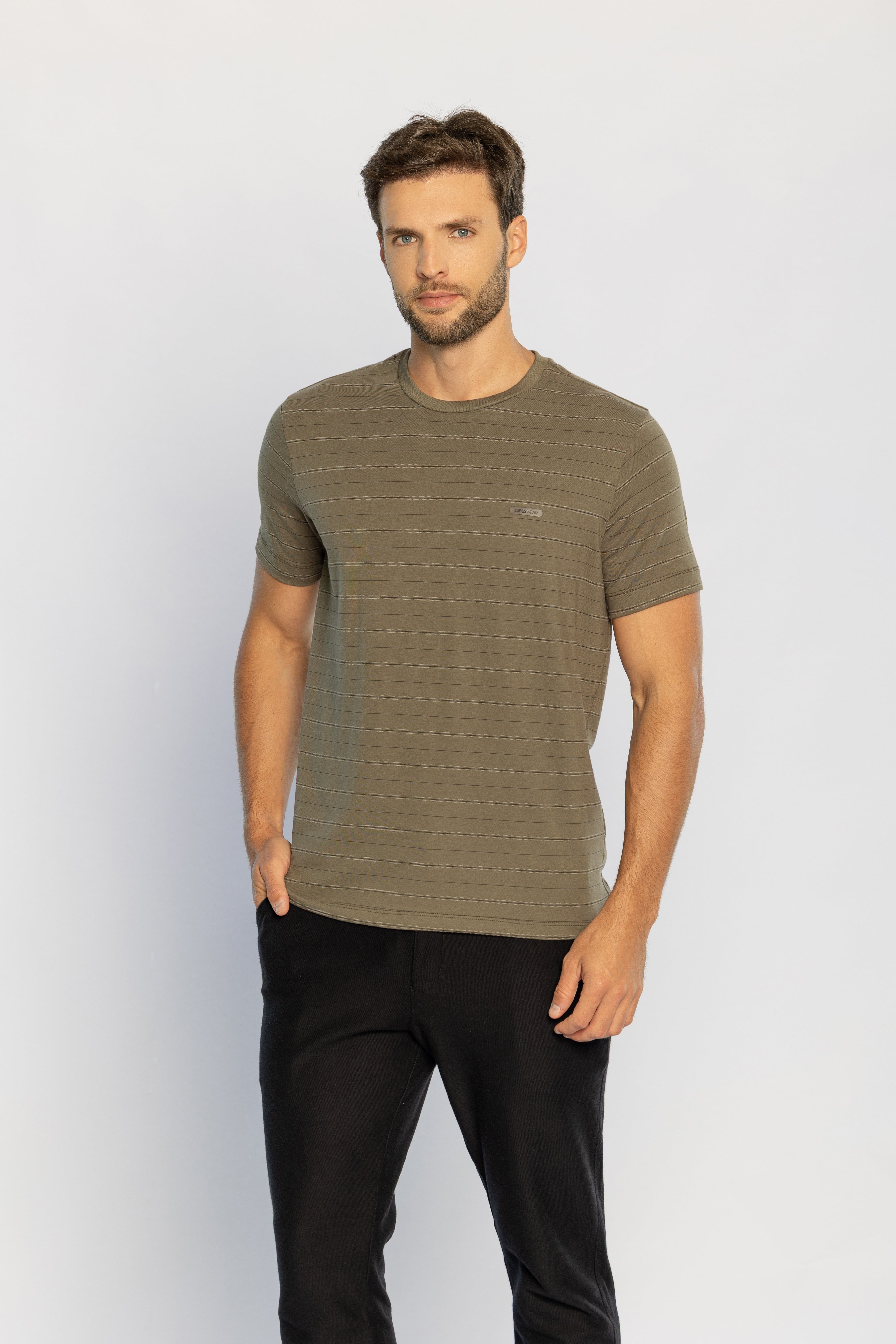 30264-CAMISETA M/C GOLA CARECA LISTRADO ÓRBITA