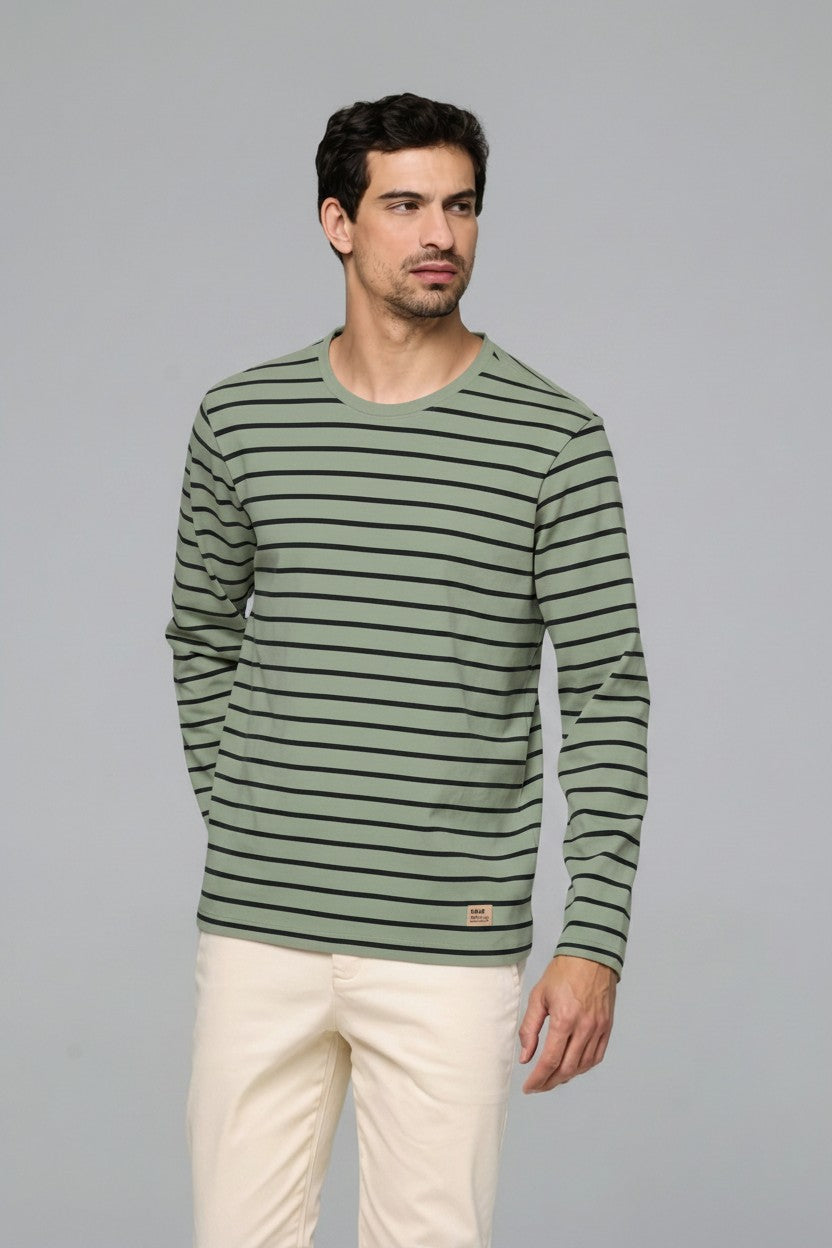 32018-CAMISETA M/L LISTRADA MALHÃO RINO
