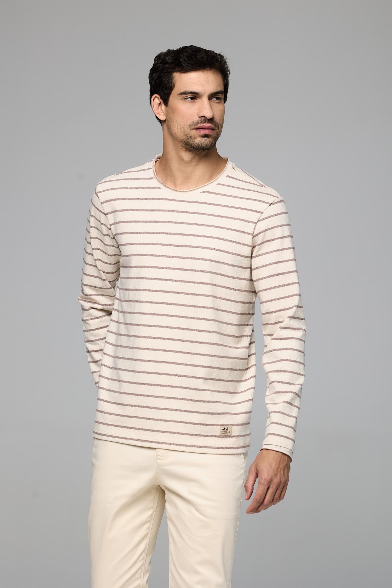 32018-CAMISETA M/L LISTRADA MALHÃO RINO