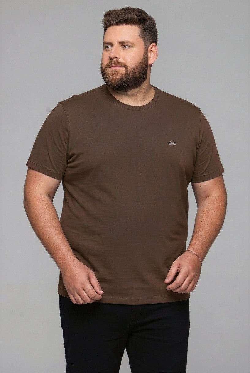 33001 T SHIRT BASICA MEIA MALHA PLUS SIZE MASC MC