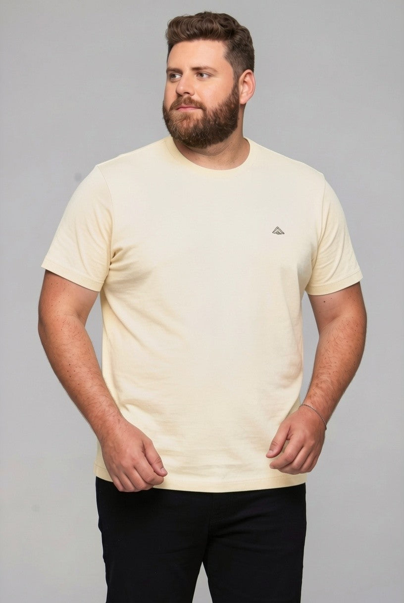 33001 T SHIRT BASICA MEIA MALHA PLUS SIZE MASC MC