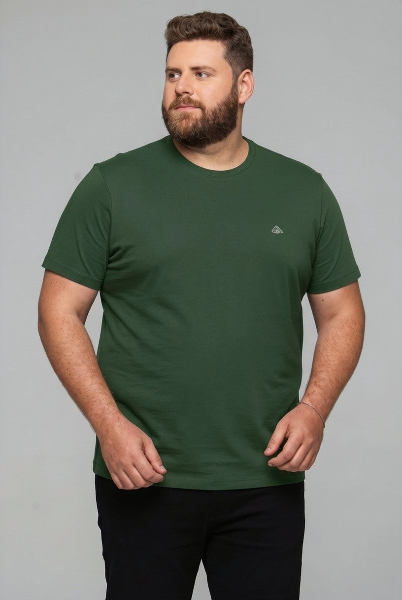 33001 T SHIRT BASICA MEIA MALHA PLUS SIZE MASC MC
