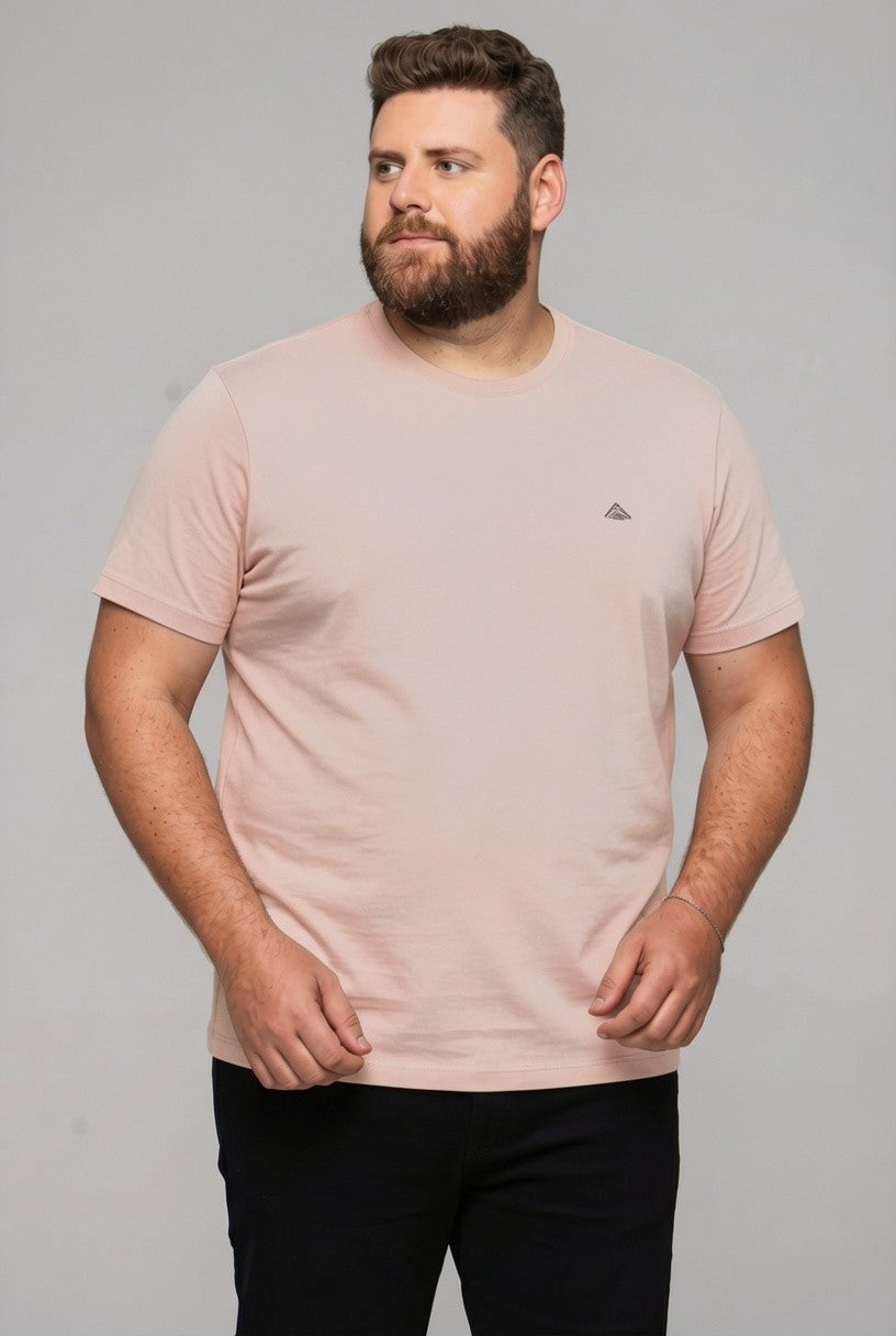 33001 T SHIRT BASICA MEIA MALHA PLUS SIZE MASC MC