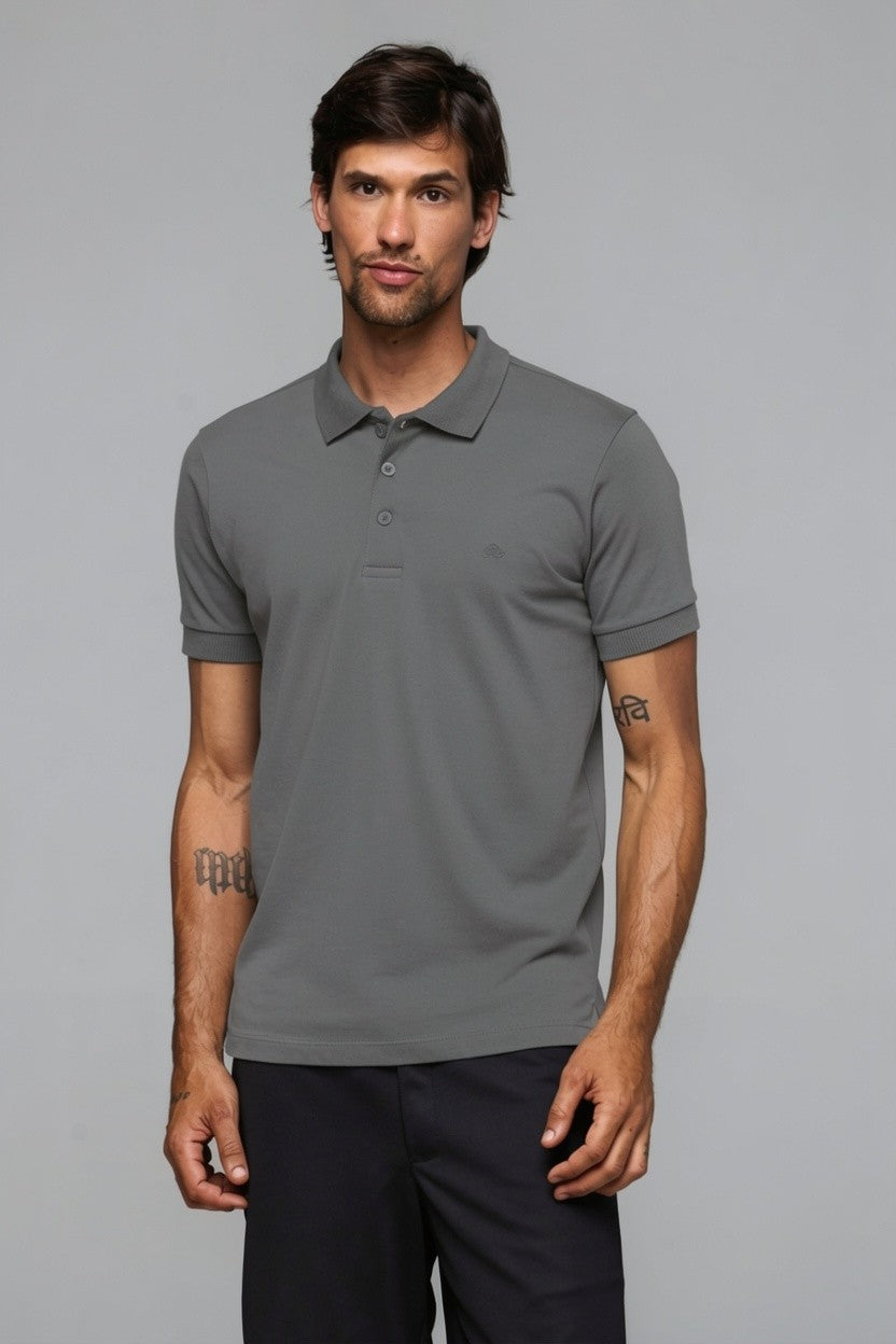 40001 POLO BASICA MEIA MALHA MASC GOLA RETILINEA MC