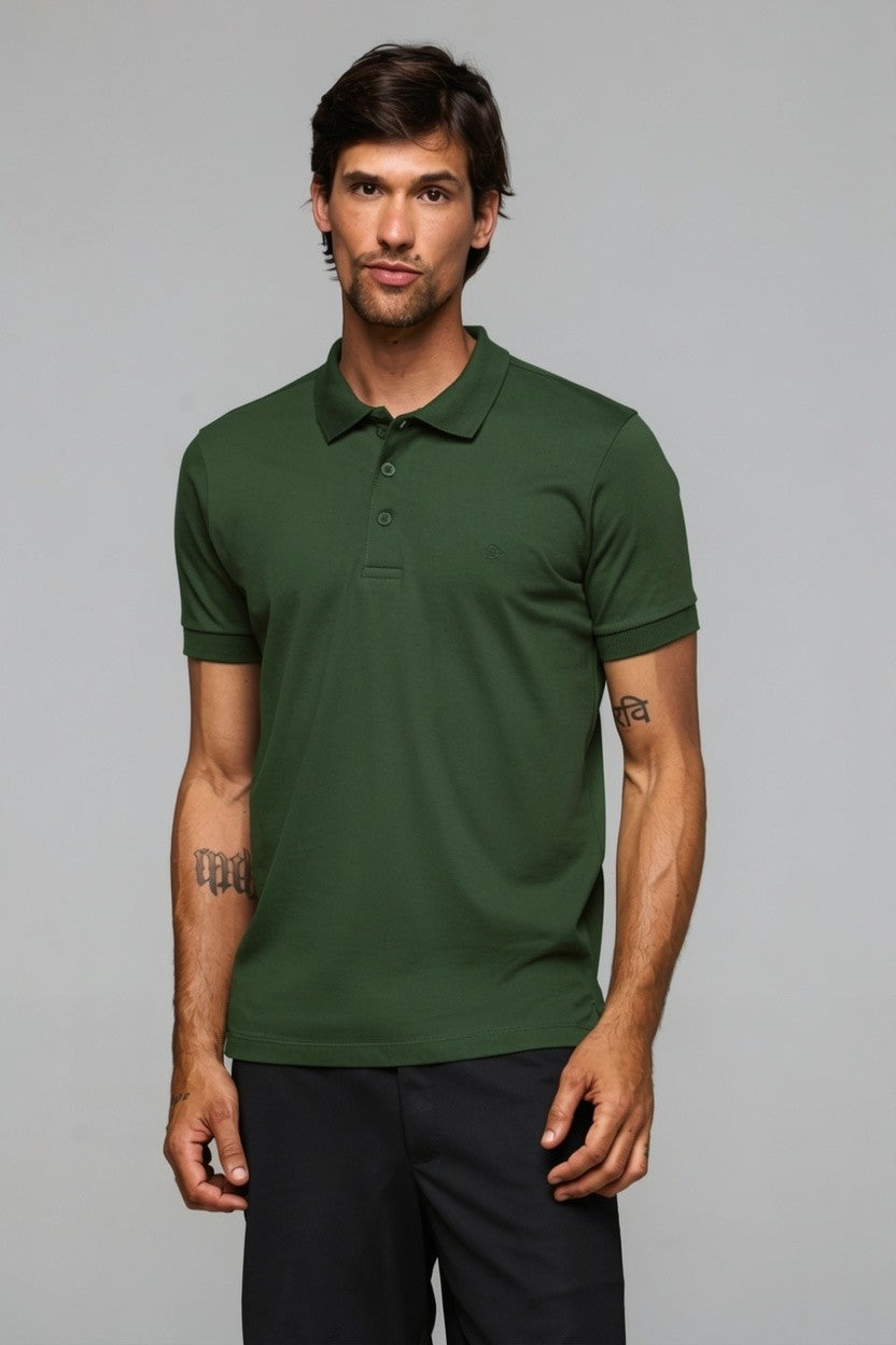 40001 POLO BASICA MEIA MALHA MASC GOLA RETILINEA MC