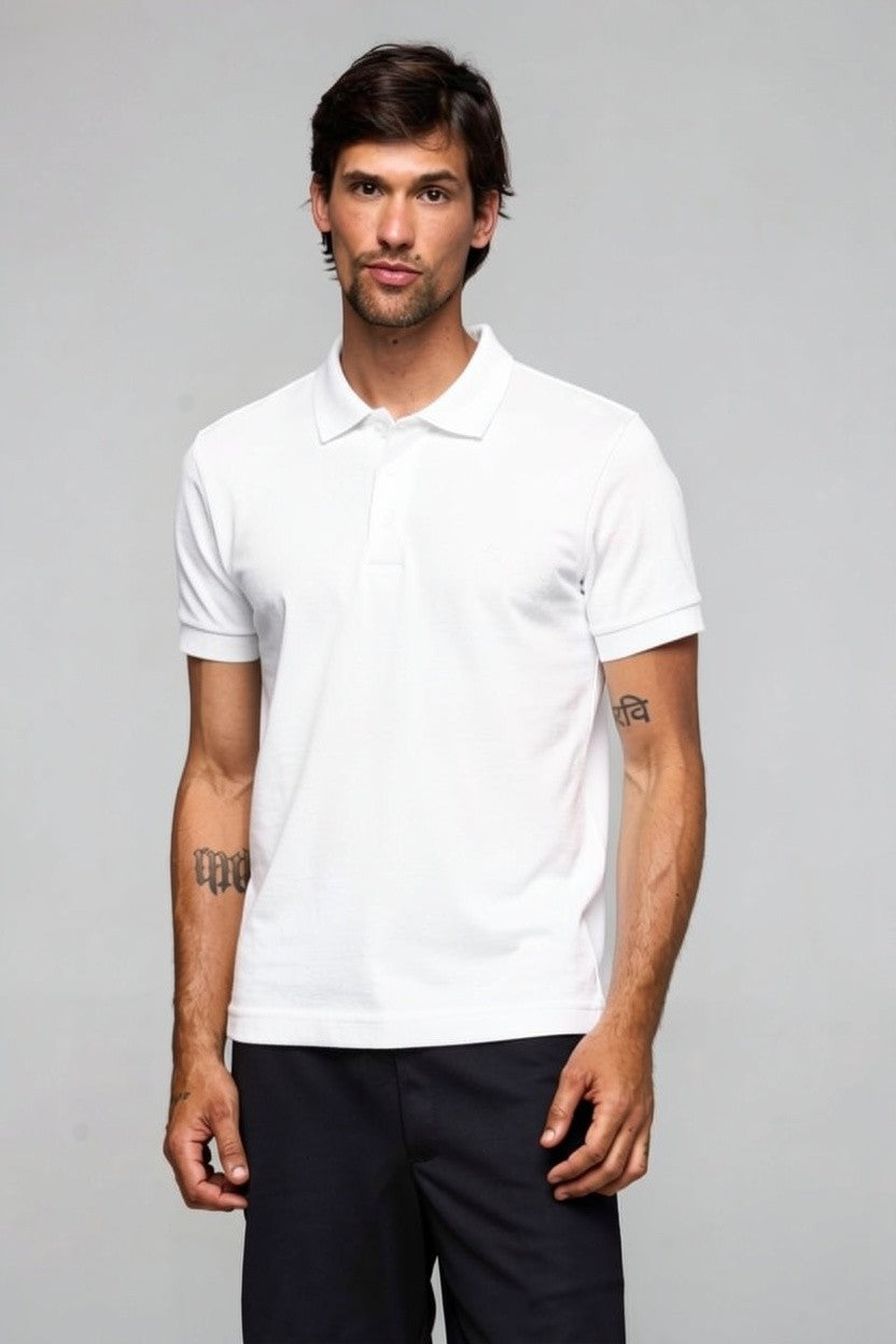 40001 POLO BASICA MEIA MALHA MASC GOLA RETILINEA MC