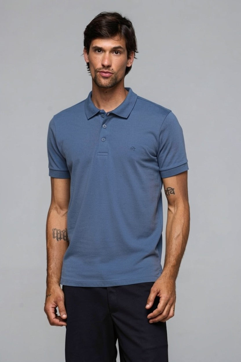 40001 POLO BASICA MEIA MALHA MASC GOLA RETILINEA MC