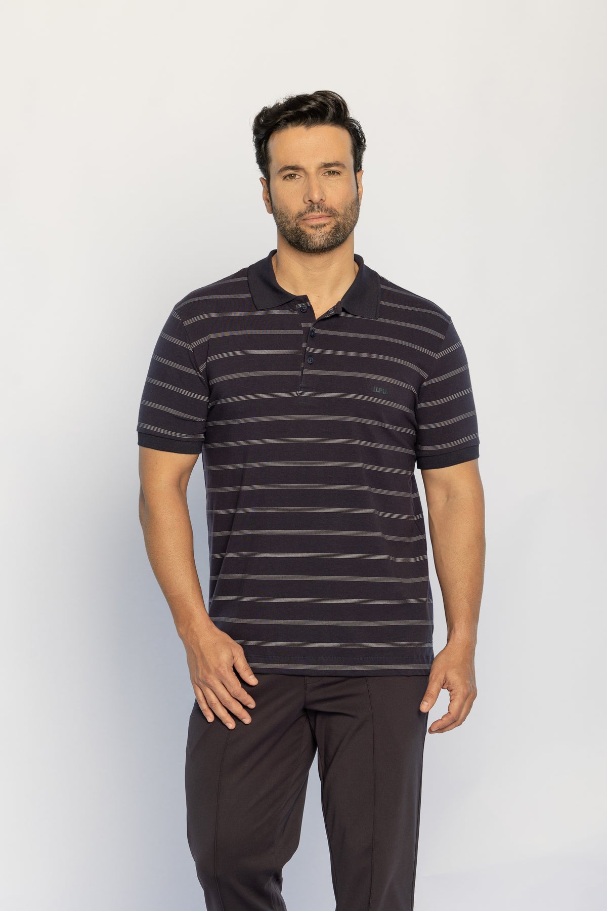 40217-CAMISETA M/C GOLA POLO LISTRADO ECLIPSE LUNAR