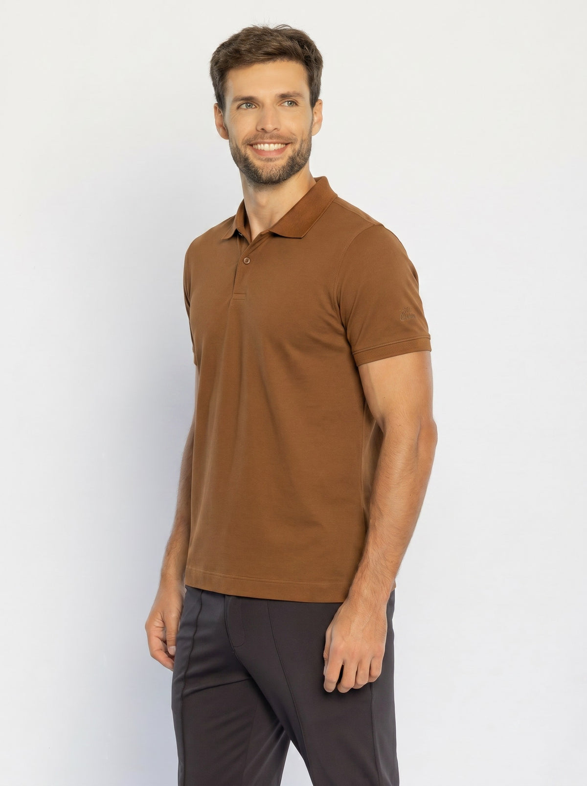 40219-CAMISETA M/C GOLA POLO VINTAGE VELUTATO