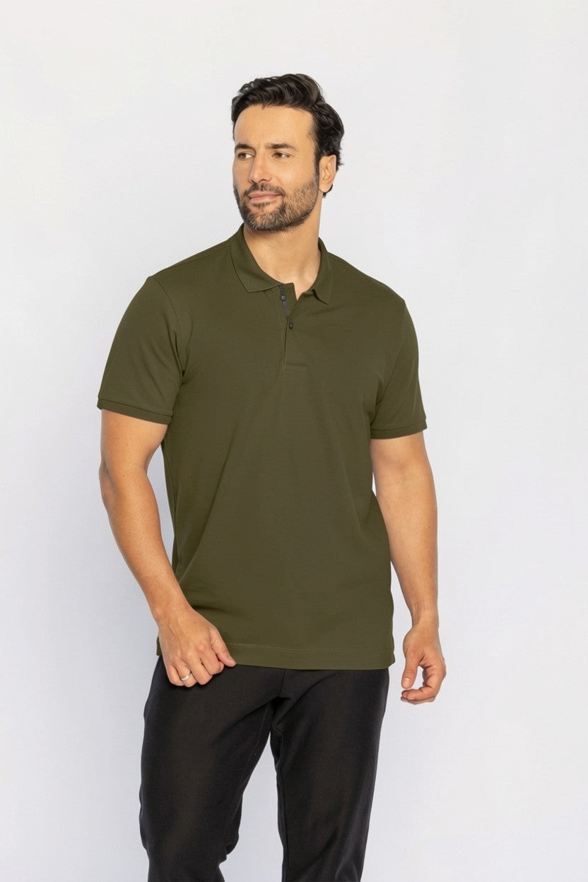 40225-CAMISETA M/C GOLA POLO PIQUET FLORA