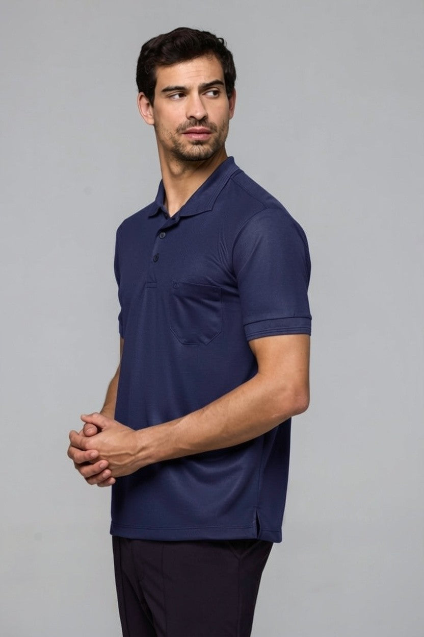 43012 POLO BASICA PIQUET SPORT COM BOLSO MASC MC