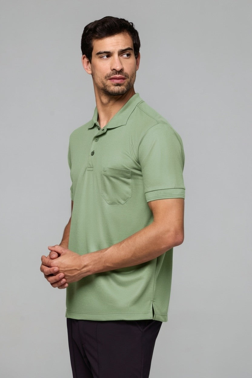 43012 POLO BASICA PIQUET SPORT COM BOLSO MASC MC