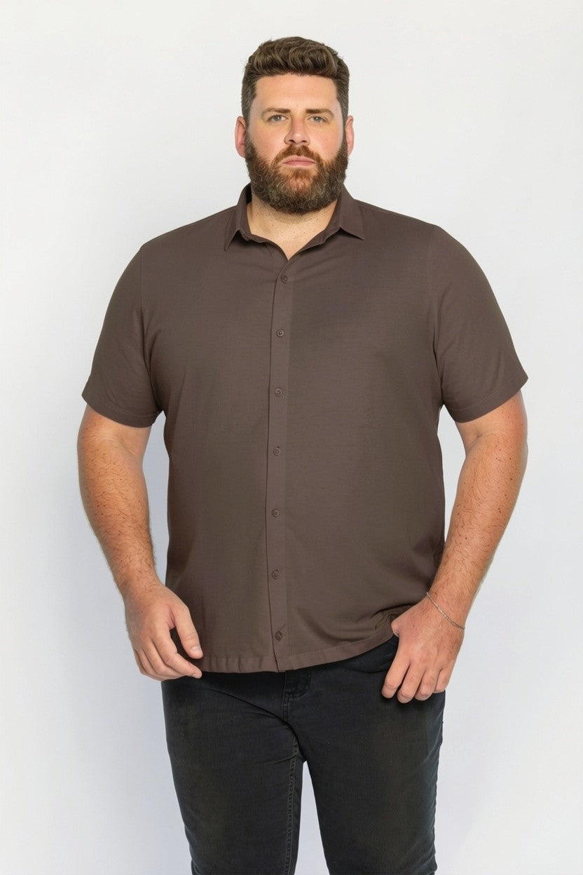 72001 CAMISA BASICA MEIA MALHA MASC PLUS SIZE